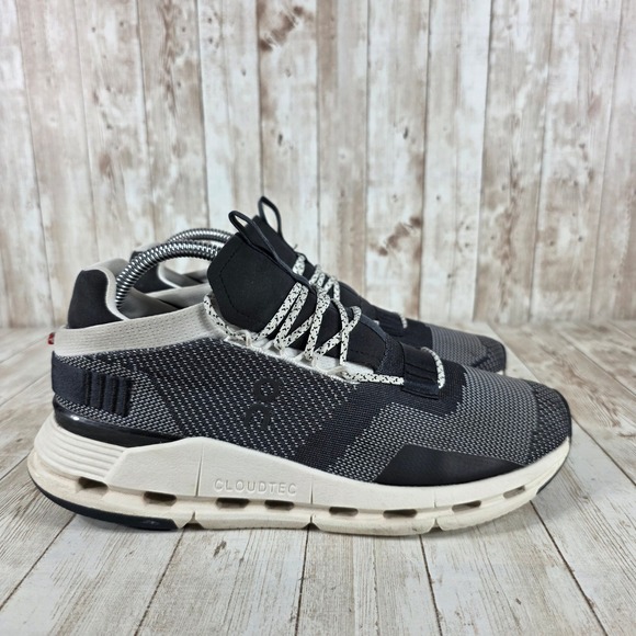 On Running Cloudswift Lightweight Knit Running Shoes Black Gray W9.5‎ - Picture 1 of 8